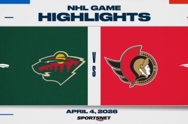 NHL Highlights | Wild vs. Senators - April 4, 2026