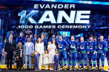 Evander Kane 1000 NHL Games Ceremony