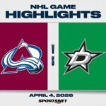 NHL Highlights | Avalanche vs. Stars - April 4, 2026