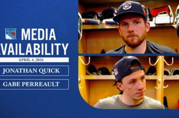 NYR vs DET: Jonathan Quick & Gabe Perreault Postgame Media Availability | Apr. 4, 2026