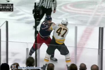 Mark Kastelic vs Mathieu Olivier | Mar 29, 2026 | Boston Bruins vs Columbus Blue Jackets