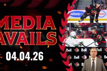 Jake Sanderson, Shane Pinto, Travis Green Postgame Media vs MIN