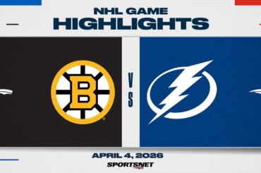 NHL Highlights | Bruins vs. Lightning - April 4, 2026
