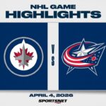 NHL Highlights | Jets vs. Blue Jackets - April 4, 2026