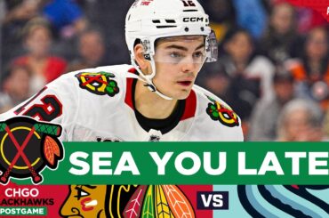 BLACKHAWKS POSTGAME: Boisvert Nets FIRST NHL Goal, Chicago Avoids Sweep vs SEA | CHGO Blackhawks