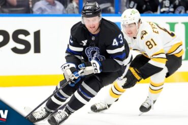 Lightning's Raddysh Squeezes Shot Past Swayman For Record-Setting Goal