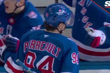 Rangers' Gabe Perreault scores first career hat trick vs. Red Wings