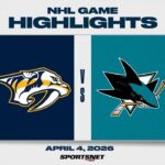 NHL Highlights | Predators vs. Sharks - April 4, 2026