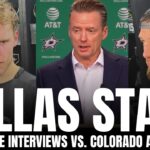 Mikko Rantanen, Jamie Benn, Casey DeSmith & Glen Gulutzan Respond to Stars SHUTOUT Loss vs. Colorado