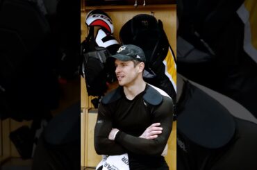 Crosby Shares Moment with Malkin's Son Postgame
