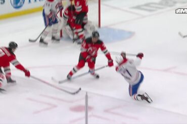 Jayden Struble scores a goal against the New Jersey Devils
