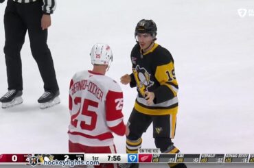 Jacob Bernard-Docker vs Connor Dewar | Mar 31, 2026 | Detroit Red Wings vs Pittsburgh Penguins