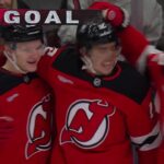 Cody Glass scores a goal against the Washington Capitals
