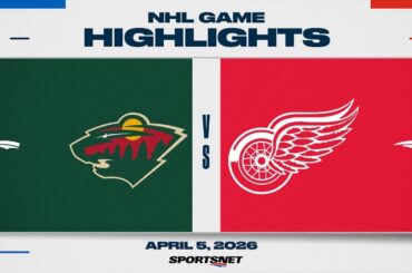 NHL Highlights | Wild vs. Red Wings - April 5, 2026