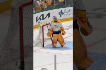 The color is Sport Gold, not yellow. #goaliegearsnob #nashvillepredators #truegoalie #juusesaros