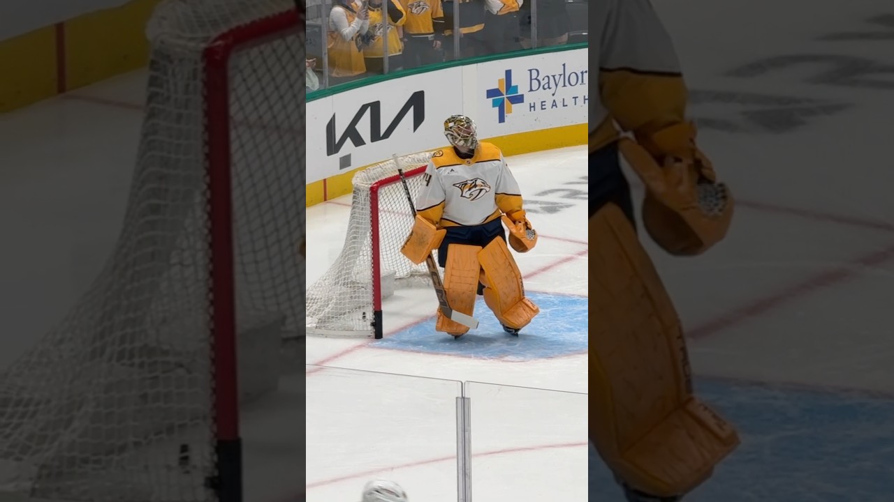 The color is Sport Gold, not yellow. #goaliegearsnob #nashvillepredators #truegoalie #juusesaros