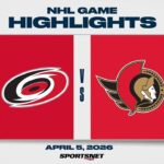NHL Highlights | Hurricanes vs. Senators - April 5, 2026