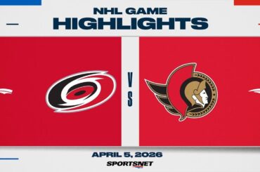 NHL Highlights | Hurricanes vs. Senators - April 5, 2026