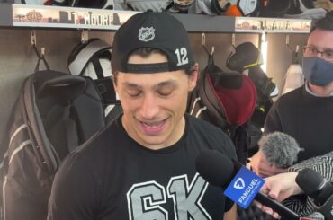 Trevor Moore after scoring GW goal in OT to beat Blues