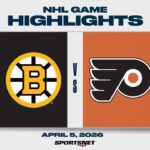 NHL Highlights | Bruins vs. Flyers - April 5, 2026