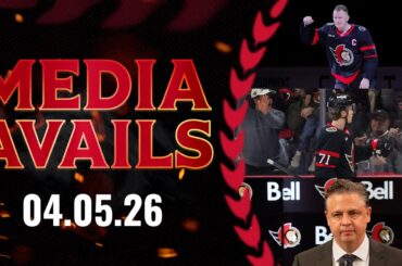 Brady Tkachuk, Ridly Greig, and Travis Green Postgame Media vs CAR