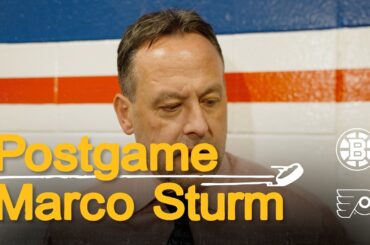 Sturm speaks with the media following 2-1 OTL at PHI