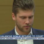 Avalanche goalie returns to court