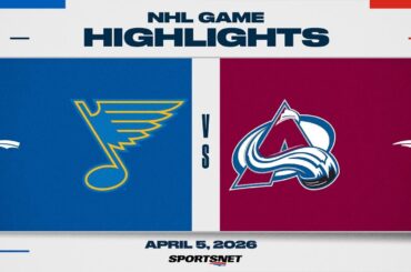 NHL Highlights | Blues vs. Avalanche - April 5, 2026