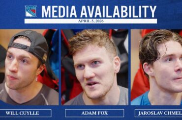 NYR vs WSH: Will Cuylle, Adam Fox & Jaroslav Chmelar Postgame Availability | April 5, 2026