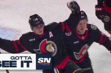 GOTTA SEE IT: Senators’ Stutzle beats Andersen with slick breakaway finish