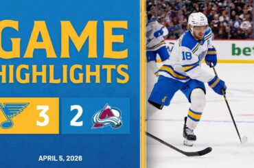Game Highlights: Blues 3, Avalanche 2