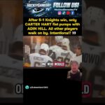 Carter Hart only #GoldenKnights to fist pump with Hill 🤔 #NHL #Hockey #foryou #fyp #icehockey