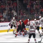 Louis Crevier exited the game against the Flyers after he was struck in the face by a skate ❌