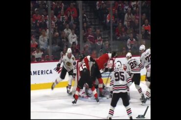 Louis Crevier exited the game against the Flyers after he was struck in the face by a skate ❌