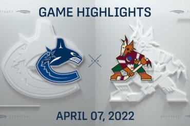 NHL Highlights | Canucks vs. Coyotes - Apr. 7, 2022