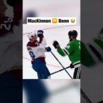 MacKinnon and Benn have interesting exchange 🤨😅 #hockey #nhl