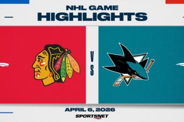 NHL Highlights | Blackhawks vs. Sharks - April 6, 2026
