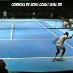 Bjorn Borg vs Jimmy Connors Court Level -1982!! #tennis #jimmyconnors