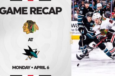 Blackhawks at Sharks Game Highlights | 4.6.26