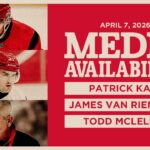 Patrick Kane, James van Riemsdyk, Todd McLellan Morning Skate Media | April 7, 2026