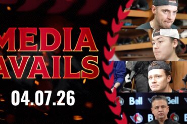 Drake Batherson, Tim Stützle, Jordan Spence, Travis Green Pregame Media vs TBL