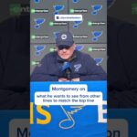 Jim Montgomery spoke after practice ahead of tonight's Blues game against the Avalanche