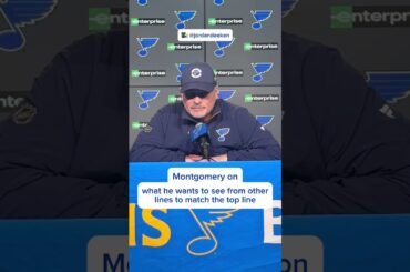 Jim Montgomery spoke after practice ahead of tonight's Blues game against the Avalanche