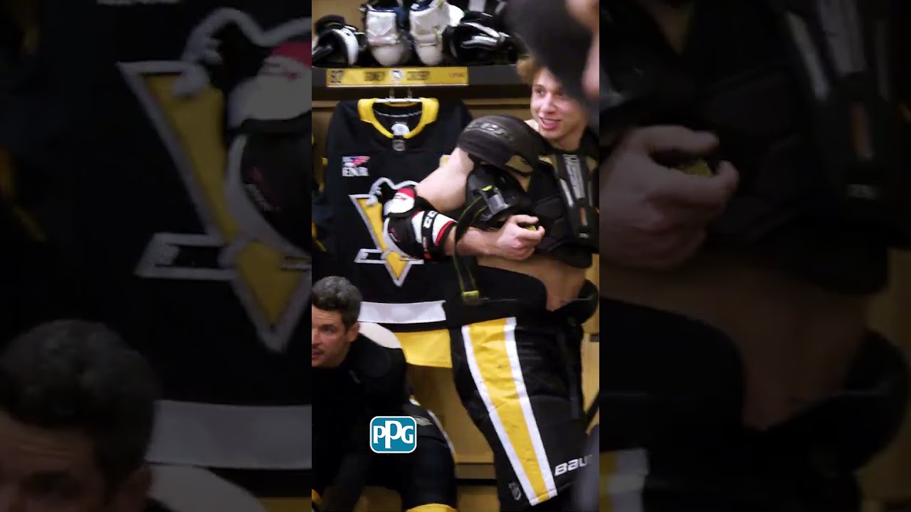 Can't get anything past Kindy 😂 #nhl #penguins #hockey
