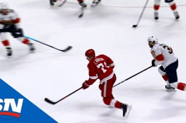 Dylan Larkin Extends Point Streak With Bounce Pass To Gustav Nyquist