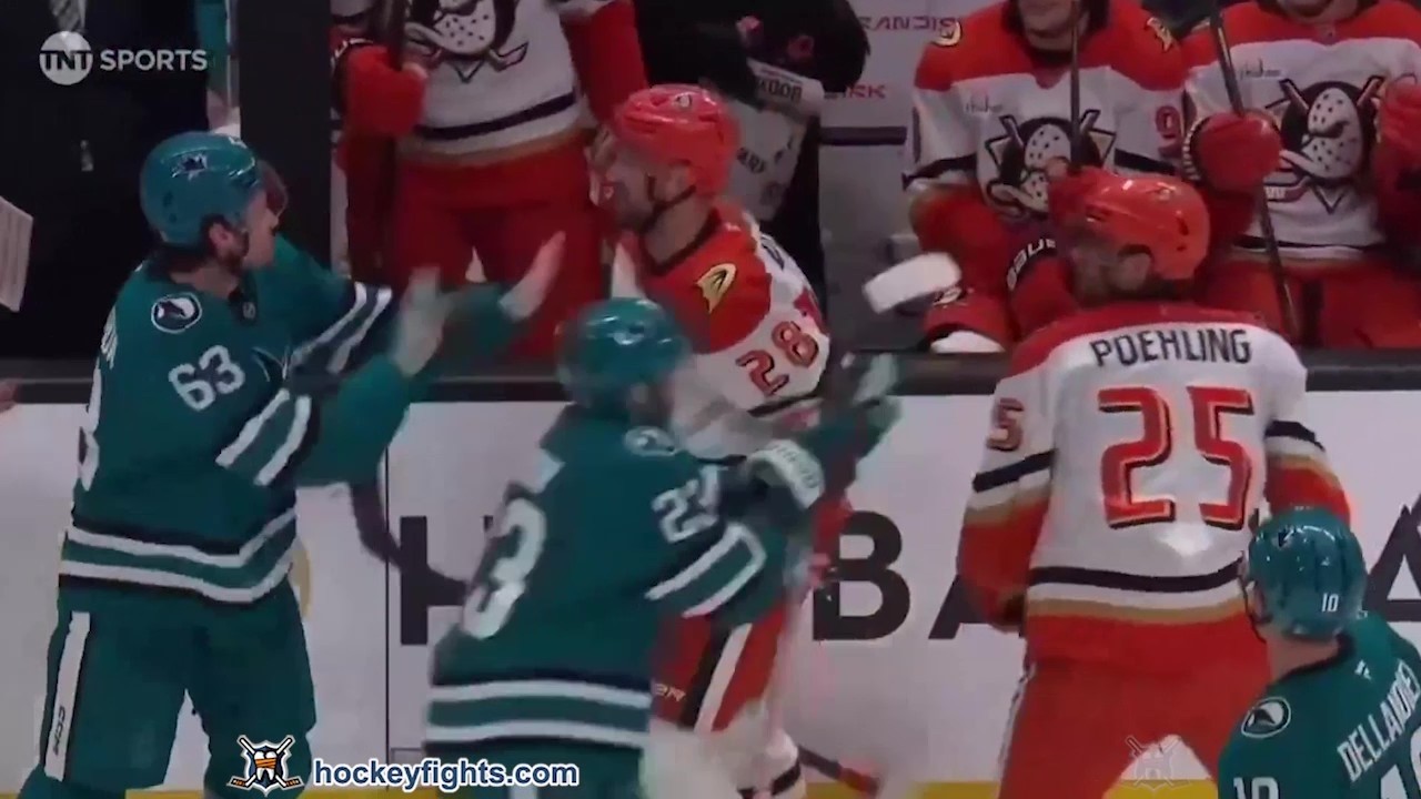 Jeffrey Viel vs Zack Ostapchuk | Apr 01, 2026 | Anaheim Ducks vs San Jose Sharks