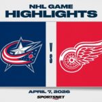 NHL Highlights | Blue Jackets vs. Red Wings - April 7, 2026