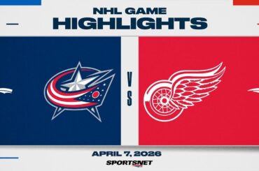 NHL Highlights | Blue Jackets vs. Red Wings - April 7, 2026