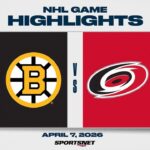 NHL Highlights | Bruins vs. Hurricanes - April 7, 2026