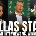 Jake Oettinger, Glen Gulutzan & Dallas Respond to "HEATED" Jets vs. Stars Game, Jamie Benn FIGHT